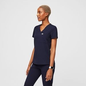Navy Catarina - One-Pocket Scrub Top